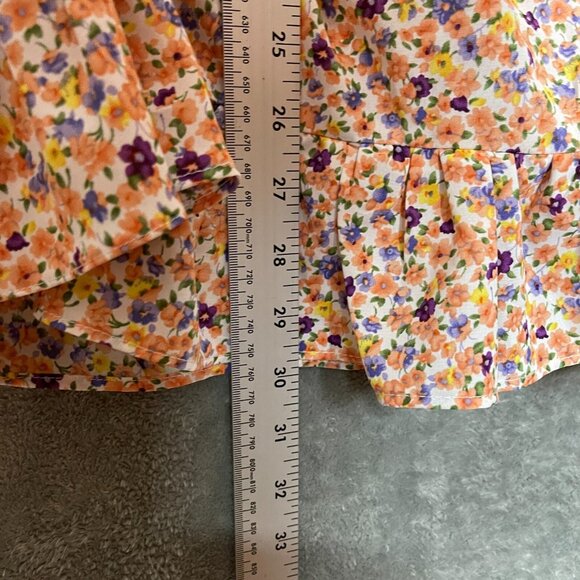 Lush Women Colorful Ditzy Floral Fairy Bloomcore Asymmetrical Mini Dress M NWT - Picture 12 of 13